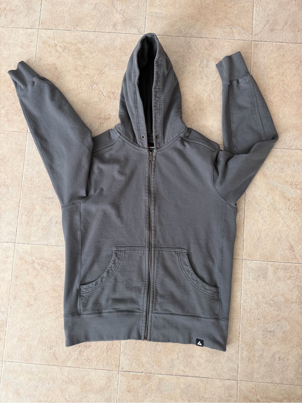 American Giant Hoodie Full Zip Mens Extra Large Gray Heavyweight Made USA
